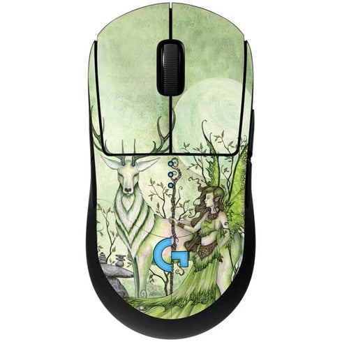 Guardian Fairy and Stag by Amy Brown G Pro Wireless Gaming Mouse Skin